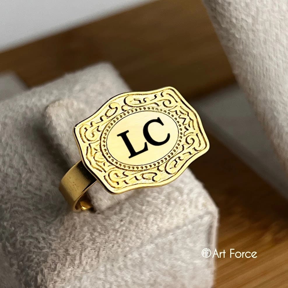 Anel Fivela Letras Personalizada
